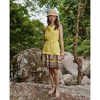 Váy Mini Linen Bohemian SKI053 thời trang thiết kế Hity