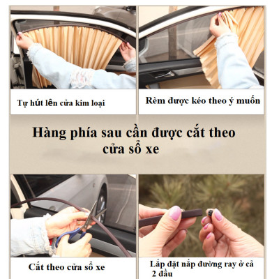  BỘ 4 RÈM VẢI CHE NẮNG CÁNH CỬA THÔNG MINH TRÊN XE HƠI TẶNG KÈM THẺ ĐỖ XE