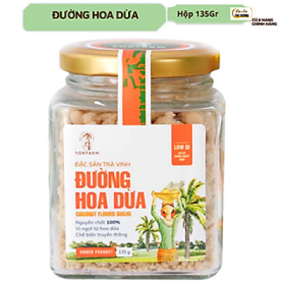 Đường hoa Dừa SOKFARM Hũ 135gr - Ngon ngọt tự nhiên, không sợ tăng cân, phù hợp với trẻ em, người đường huyết cao và tiểu đường type 2.