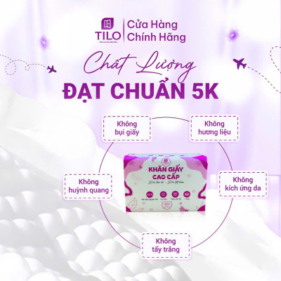 12 gói khăn giấy rút bàn TiLo 300 tờ 4 lớp dai mềm mịn, an toàn, tiết kiệm