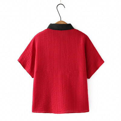 Áo sơ mi nữ tay ngắn, áo kiểu nữ, chất liệu vải mềm mát, form trẻ trung, năng động, phong cách Hàn Quốc, NeSa Shop SMT04