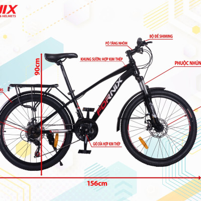 [CHÍNH HÃNG] Xe Đạp Địa Hình FX24 Plus-FORNIX-Vòng bánh 24"-Bảo Hành 12 tháng