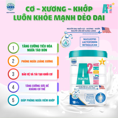 Sữa bột A2 HiBone- Hỗ Trợ Xương Khớp
