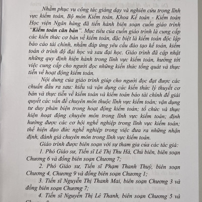 Sách - Giáo Trình Kiểm Toán Căn Bản