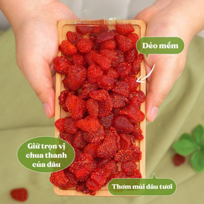 Dâu Tây Sấy Dẻo Hộp 500gr Vị chua ngọt