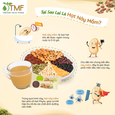 Bột ngũ cốc nảy mầm Tami không đường 900g TÂM MINH FOODS