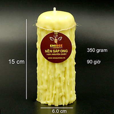 Nến Thơm Sáp Ong 90 giờ, thơm mật ong, làm sạch không khí, cải thiện hô hấp, giấc ngủ sâu, không độc tố.