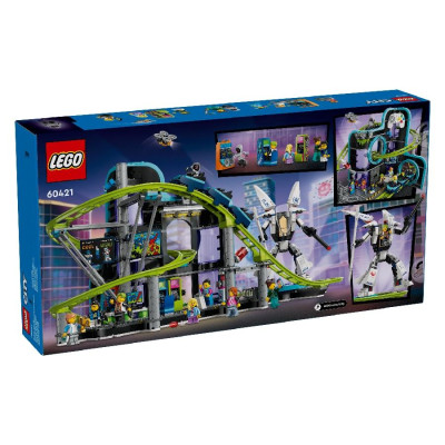 LEGO CITY 60421 Đồ Chơi Lắp Ráp Công Viên Tàu Lượn Siêu Tốc Robot World (986 chi tiết)