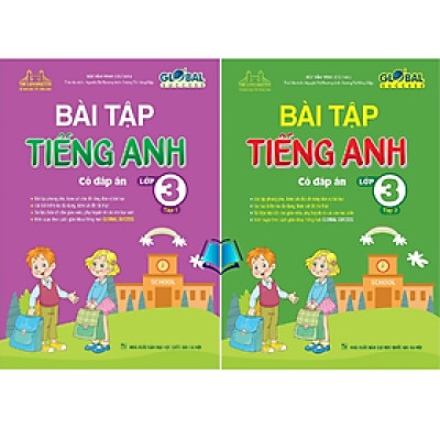 Sách - Combo GLOBAL SUCCESS - Bài tập tiếng anh lớp 3 tập 1 + 2 (có đáp án)