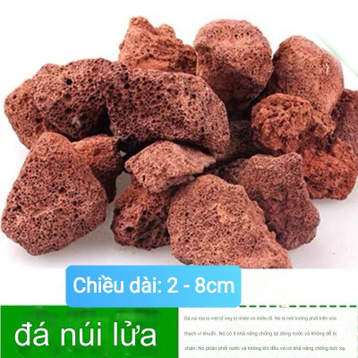 Đá nham thạch đỏ Trung Quốc cỡ to lọc nước cho bể cá cảnh 500Gr