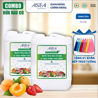 Nước Rửa Rau Củ & Thực Phẩm Tươi Sống Khử Khuẩn, Khử Mùi ASFA Fruit & Vegetable 5 lít An Toàn 100%