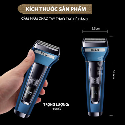 Máy cạo râu đa năng 3IN1 Kemei KM-6541 có thể cạo râu, cắt tóc, tỉa lông mũi - Chính hãng
