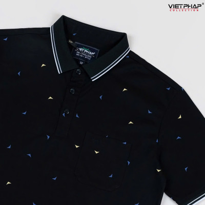 Áo Polo Nam VIỆT PHÁP Form Luxury - Thun In 4 Chiều, lịch lãm, sang trọng 98801
