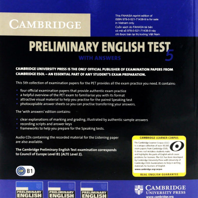 Cambridge Preliminary English Test 5 Student