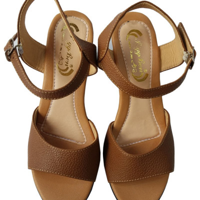 Giày Sandal Cao Gót Da Bò BIGGBEN SDCG68