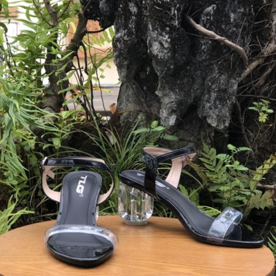 Sandal nữ 5 phân gót trong siêu dễ thương 21340