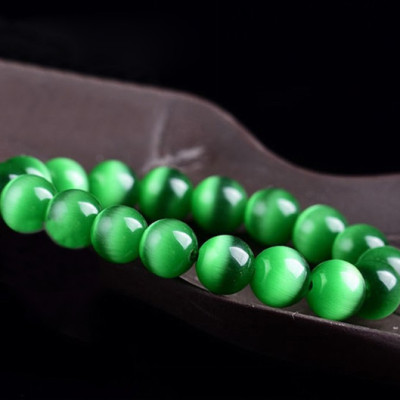 Vòng tay phong thủy đá opal mắt mèo mệnh Thủy và mệnh Mộc 8mm