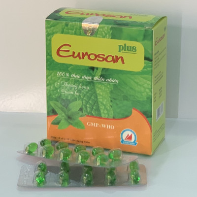 Vinaphar ￼EUROSAN ( Viên màu xanh ) - Bổ Phế , Làm Ấm Họng , Giảm Ho, Giảm Đau Rát Họng, Thông Thoáng Mũi  Họng ( Hộp 100 viên )