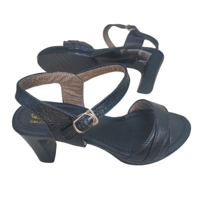 Giày Sandal Nữ Cao Gót HA NAM Da Bò Thật Cao Cấp 7cm DNU2129
