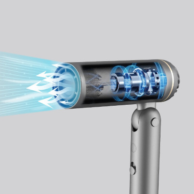 Máy Sấy Tạo Kiểu Tóc Gấp Gọn LocknLock ENA626GRY Công Nghệ Ion Âm, Hàng Chính Hãng, 1300W - JoyMall