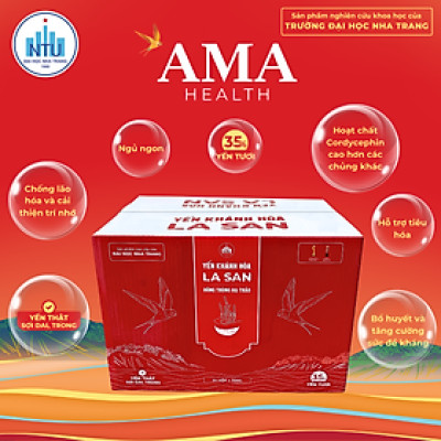 [CÓ 35% YẾN TƯƠI]  24 hũ thủy tinh Yến Khánh Hòa La San Đông Trùng Hạ Thảo