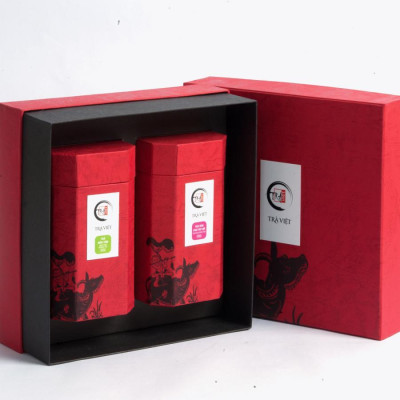 Hộp Quà Tặng Tri Kỷ Giấy-TRÀ VIỆT, Trà Thái Nguyên, Trà Ô Long