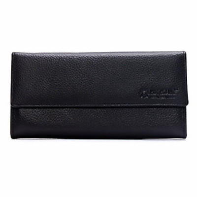 HJ3125-26-27-28-29-30 - Bóp nữ da bò cao cấp Huy Hoàng 3 gấp lửng màu da, đen, đỏ, hồng, nâu, xanh