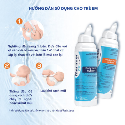 Xịt Mũi Nước Biển Sâu Marimer - Vệ Sinh Hàng Ngày Dành Cho Trẻ Sơ Sinh [100ml] - 7202C