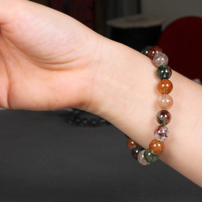 Vòng tay nữ Thạch Anh Ưu Linh đa sắc VIP 10ly