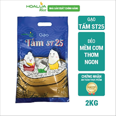 Gạo Tấm ST25 Hoa Lúa túi 2kg - Dẻo mềm, thơm ngon