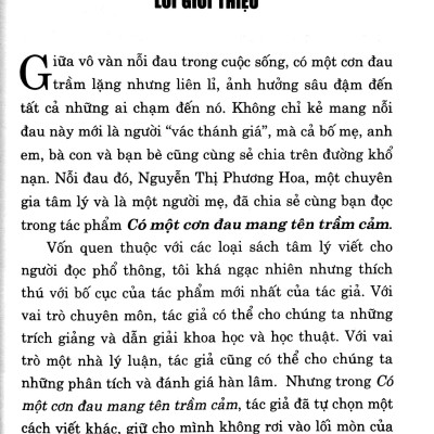 Có Một Cơn Đau Mang Tên Trầm Cảm