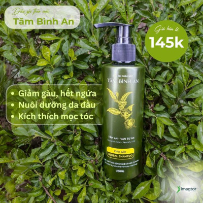 Dầu Gội Tâm Bình An giữ tron tinh túy từ các nguyên liệu thiên, cung cấp dưỡng chất từ dược liệu quý Trà Hoa Vàng - 500ml