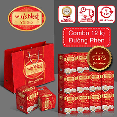 Combo 12 lọ Nước Yến Sào win