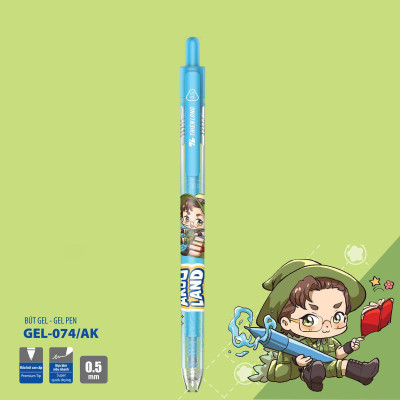 Bút Gel 0.5 mm - Nhân Vật Akooland Tahi - Thiên Long - GEL-074/AK - Mực Xanh