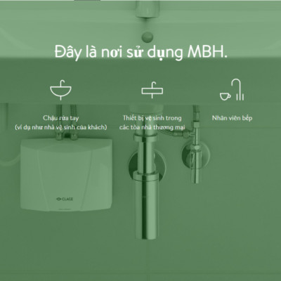 Máy nước nóng tức thì E-mini MBH - Hàng chính hãng