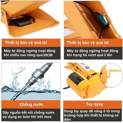 Bộ nâng kích gầm điện, máy siết ốc ô tô đa năng 2 trong 1 ROGTZ TY42S tải trọng 3 tấn - Hàng Nhập Khẩu