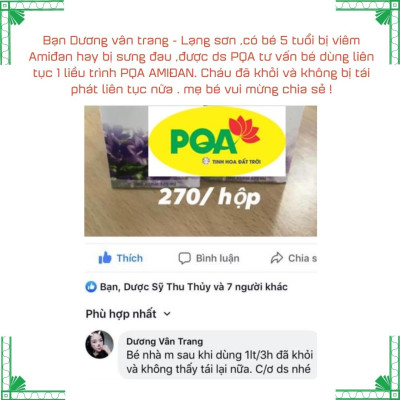 Siro Amidan PQA Giúp Bổ Phế Hỗ Trợ Giảm Ho Giảm Sưng Đau Do Viêm Họng Hộp 125ml