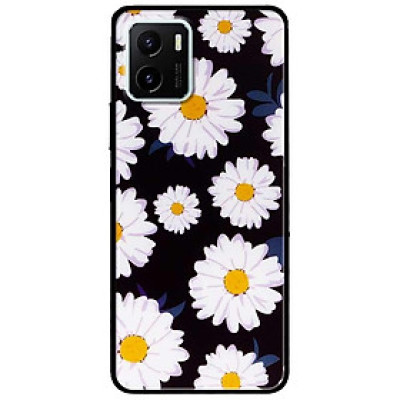 Ốp lưng dành cho Vivo V23 5G / S12 - Vivo Y15s / Y15A - Cúc Nhuỵ Vàng Nền Đen