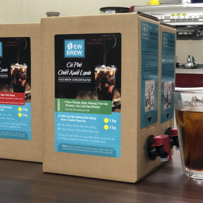 Cà phê chiết xuất lạnh New Brew, Cold Brew, pha sẵn NewBrew SWEET, hộp 3 Kg