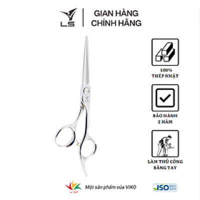 Kéo cắt tóc LS lưỡi thẳng quai offset vênh đỡ ngón cố định CB23/5.5