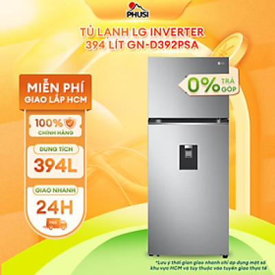 Tủ Lạnh Smart Inverter LG 394 Lít GN-D392PSA - Hàng Chính Hãng - Chỉ GIao HCM