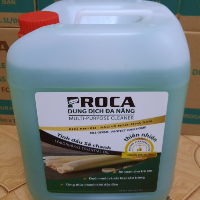 Dung dịch đa năng PROCA tinh dầu sả chanh thiên nhiên can 10 lít
