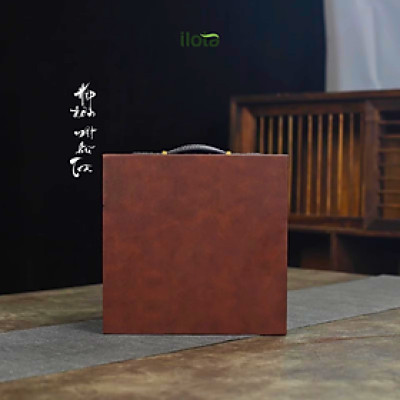 Hộp Trà Shan Tuyết Quà Tặng Trung Thu Thượng Hạng Hộp Giả Da Cao Cấp Biếu Tặng Cho Doanh Nghiệp