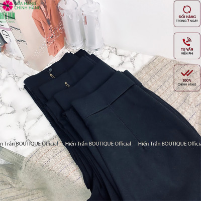 Quần ống loe Hiền Trần BOUTIQUE nữ lưng cạp cao co giãn form đẹp legging bigsize vải Umi Hàn dày dặn dáng dài