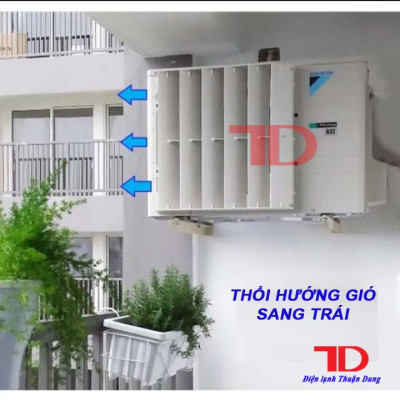 Chuyển hướng gió bằng sắt hoặc nhựa cao cấp, mặt nạ dành cho cục nóng điều hoà