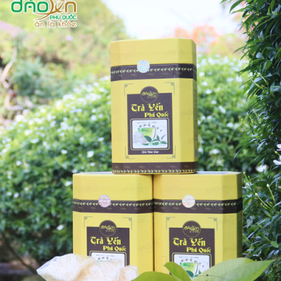 Trà yến phú quốc - hộp 18 gói - có công dụng thanh mát, giải nhiệt, tăng sức đề kháng