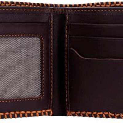 Ví Nam Đan Viền Huy Hoàng HT2136 (12.5 x 10 cm) - Nâu