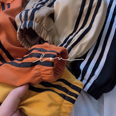 Áo khoác của nữ dạ 2 lớp tay phồng cánh dơi sọc tay hàng đẹp đẹp cá tính-A2052