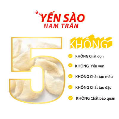 Yến Sào Chưng Sẵn Đường Ăn Kiêng NAM TRÂN 7 gram Tổ Yến Tươi. Set 3 lọ Không hộp. Lọ 70 ml