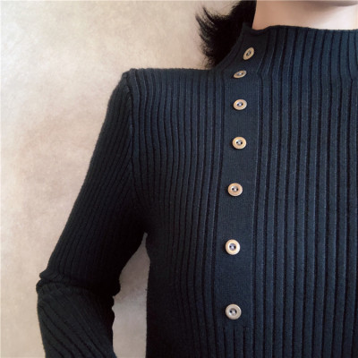 Áo len nữ Haint Boutique cổ 3 phân ôm sát ALN10